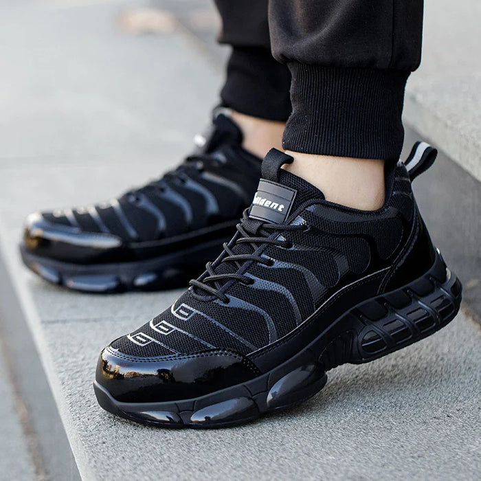 Mens  Anti Piercing Protection  Breathable Steel Toe Work Shoes