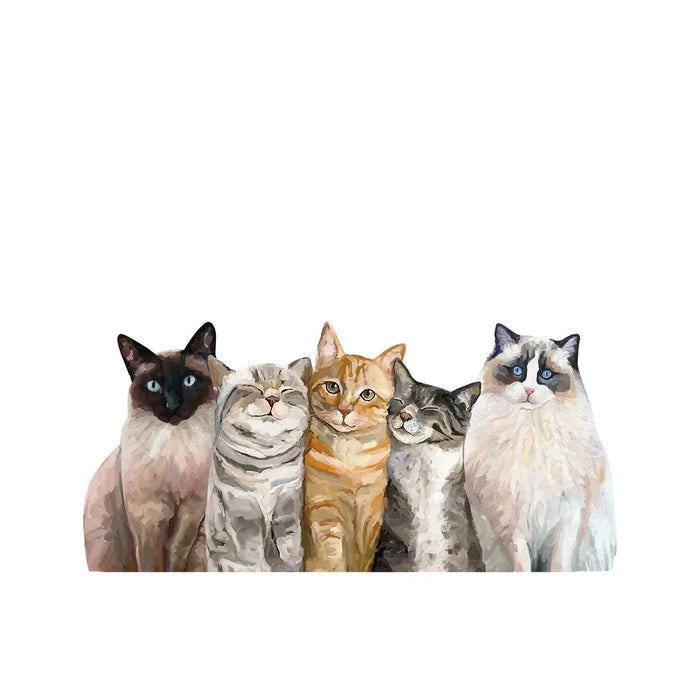 Watercolour Ragdoll Orange Cat Wall Sticker For Home Decor