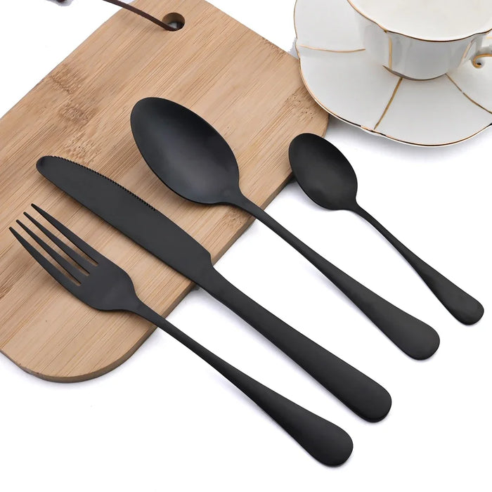 24 Piece Rainbow Stainless Steel Cutlery Set