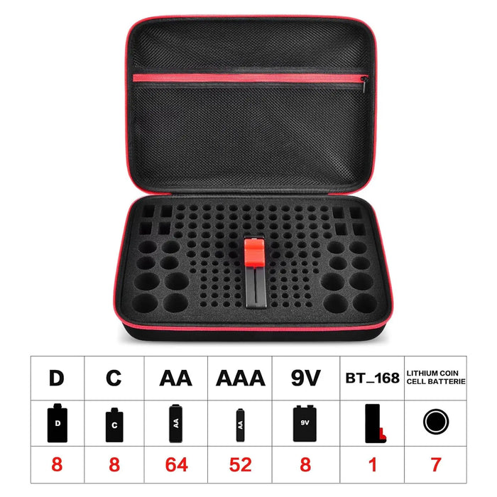 Battery Organizer Case Tester Storage Holder For Aa Aaa 9V C D Lithium
