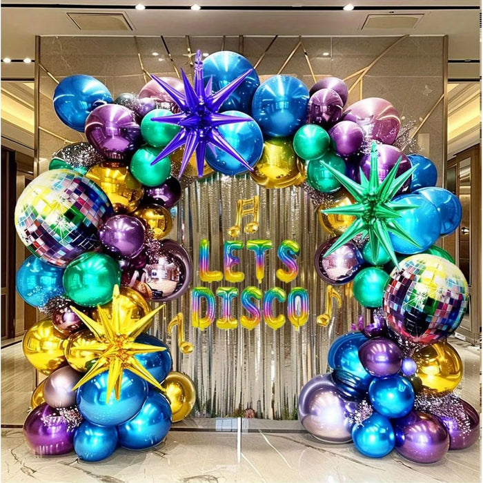110Pcs Metal Balloon Garland Arch Kit - Suitable For Disco Parties Birthdays Anniversaries Bachelorette Parties All Year Round