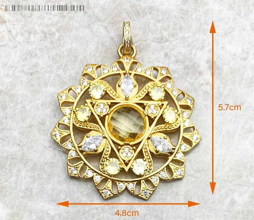 925 Sterling Silver Sun Star Cz Pave Pendant Fine Jewelry For Men & Women