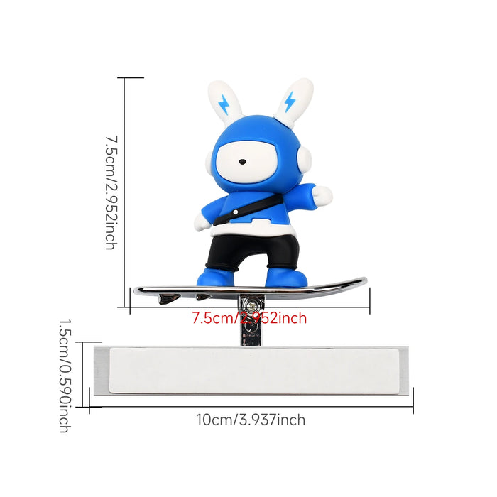 Tesla Model 3 Y Car Dashboard Decoration Cute Doll Skateboard Ornaments