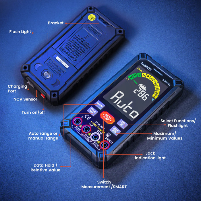 Rechargeable Multimeter 10000 Counts Auto Range True Rms
