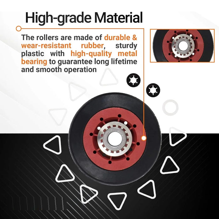 4392067 27-Inch Dryer Repair Kit For Whirlpool Kitchenaid Dryers Wpw10314173 Drum Roller 661570V Belt 279640 Idler Pulley