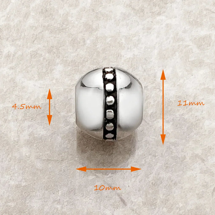 925 Sterling Silver Rebel Dots Fine Jewelry Lucky Charm For Women & Men