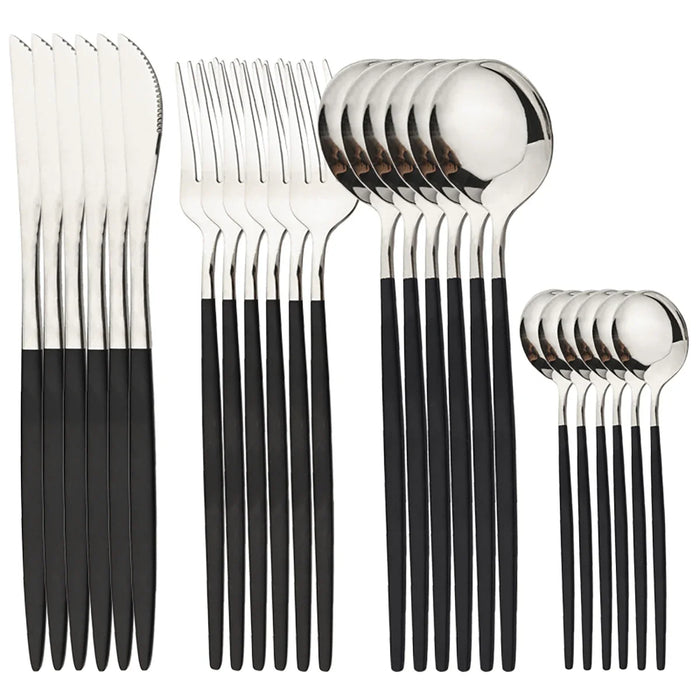24 Piece Stainless Steel Cutlery Set For Dining And Entertaining