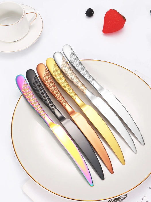 24 Piece Stainless Steel Tableware Set With Colourful Box Packaging