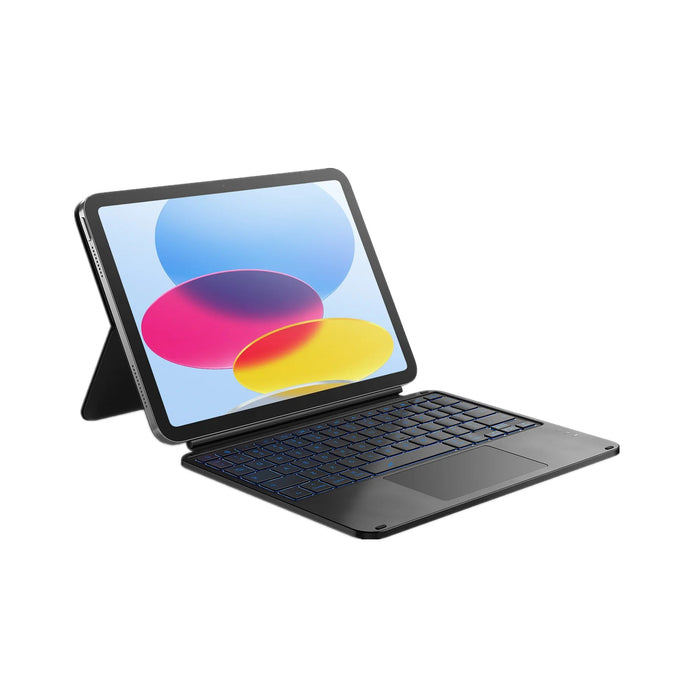 For Ipad 10Th Generation 2022 Two-Piece Folio Multi-Touch Trackpad Backlit Slim Design Keyboard Case