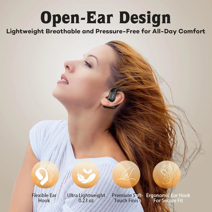 Wireless Open Ear Earbuds With 40Hrs Playtime