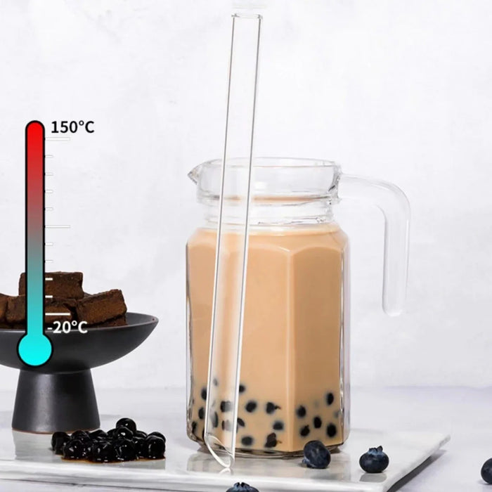 Reusable Glass Straw Set For Bubble Tea & Cocktails