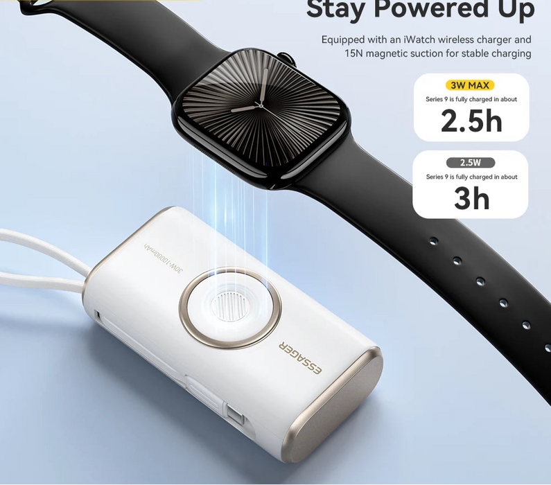 10000Mah Power Bank Pd 30W Fast Charging For Iphone 16 15 Pro Xiaomi Wireless Magnetic Charger For Apple Watch Series 9