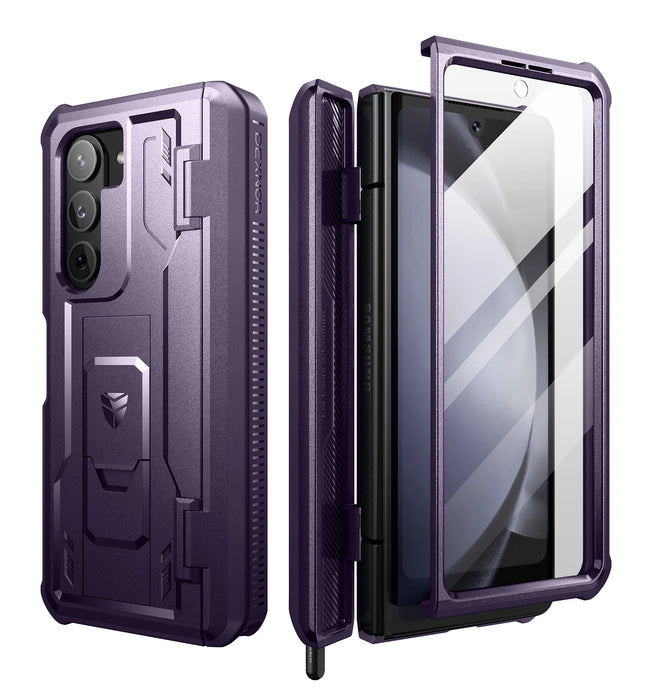 For Samsung Galaxy Z Fold 5 Full Body Shockproof Rugged Bumper Case With S Pen Slot & Built-In Screen Protector