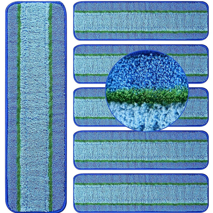 6 Pack Deep Clean Pads For Bona Family Of Mops Washable & Reusable Microfiber Cleaning Pad For Hardwood And Multi-Surface