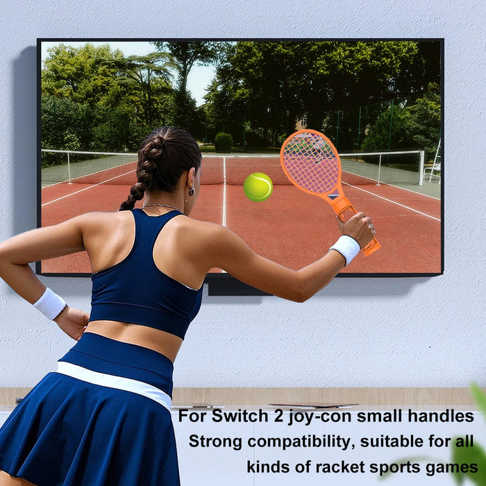 2Pcs Tennis Racket For Switch 2 Joy-Con Controller Tennis Racquet Grip Tennis For Switch 2 Controller Grips Sport Accessories