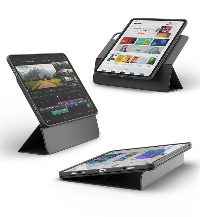 For Ipad Pro 13 Inch 2024 M4 Magnetic Floating Slim Removable Protective Case Adjustable Portrait / Landscape Stand