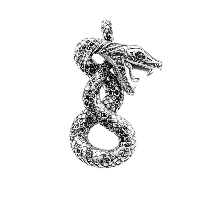 925 Sterling Silver Python Pendant Fashion Jewelry For Men & Women