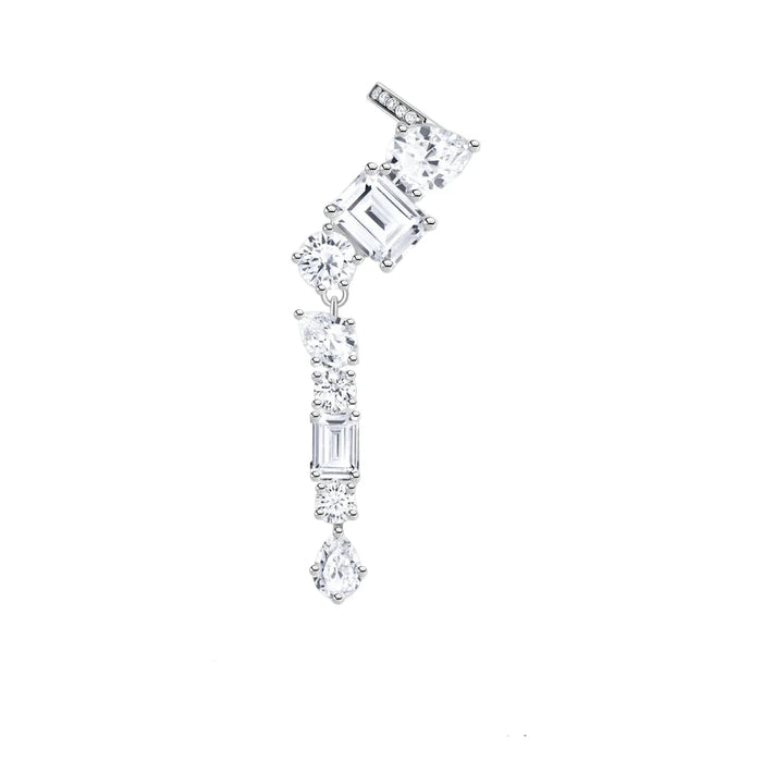 925 Sterling Silver Romantic Water Drop Climber Stud For Women