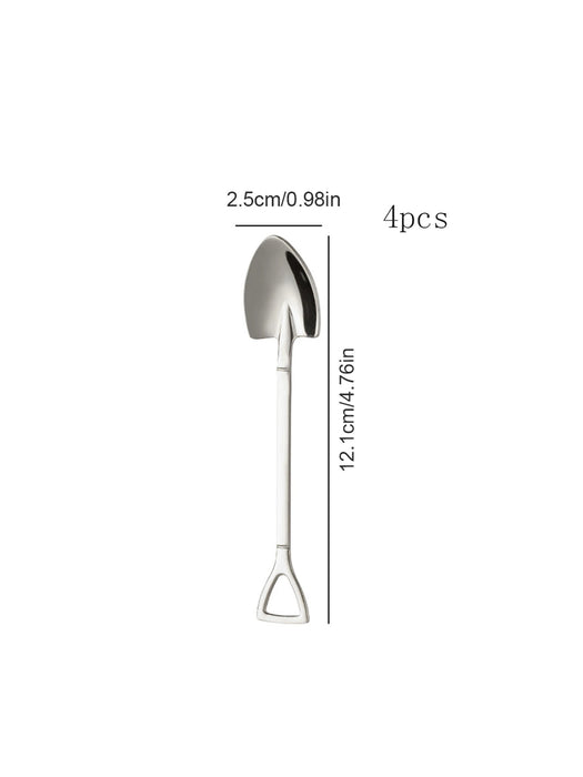 4 Piece Dessert Cutlery Set Spoon Fork Shovel Spork