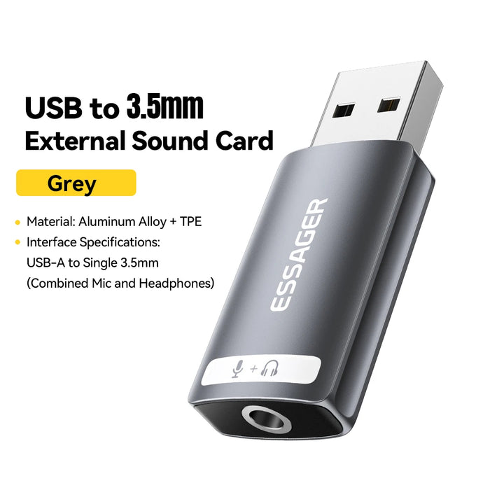 Usb Sound Card External 3.5Mm Usb Adapter Earphone Micphone Speaker Audio Interfacer For Ps4 Laptop Computer Sound Card
