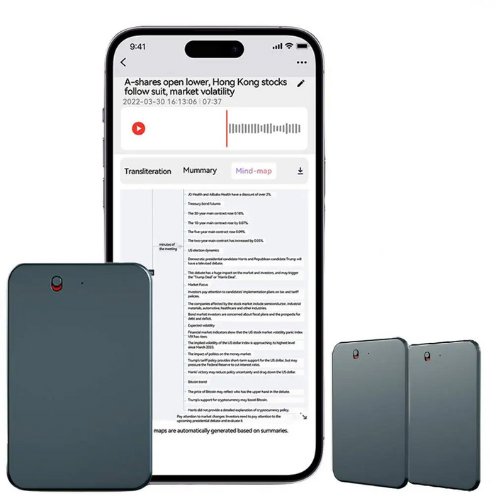 A3 Ai Chatgpt-4 Smart Voice Recorder Audio App Phone Call Record Transcribe Summarize Phone Call Voice Recorder For Lectures