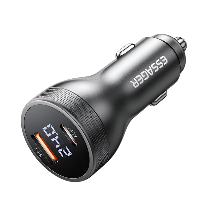 100W Usb C Car Charger Pd3.0 Fast Charging Quick Charge 4.0 Adapter For Iphone 16 Macbook Xiaomi Laptop Digital Dispaly