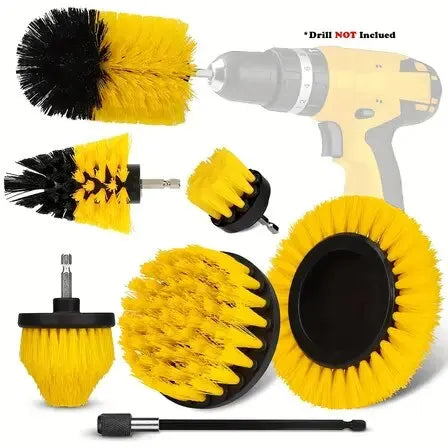 7 Piece Electric Cleaning Brush Set for Household Use