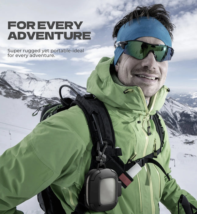 For Beats Powerbeats Pro 2 Rugged Bumper Tpu Shockproof Clear Case With Secure Lock Carabiner & Keyring & Cleaner Kit