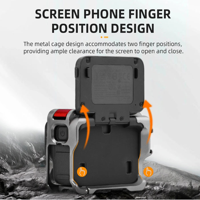 Aluminum Frame Cage For Insta360 Ace Pro / Insta360 Ace Pro 2 Camera Protective Frame Housing Cage Shell Quick Release Mount