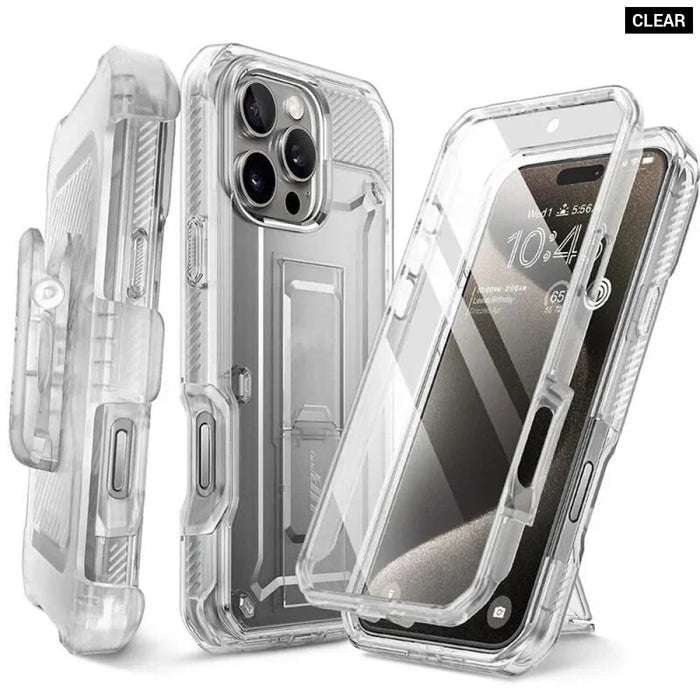 For Iphone 16 Pro Max 6.8" Ub Pro Full-Body Heavy Duty Rugged Phone Case With Built-In Screen Protector