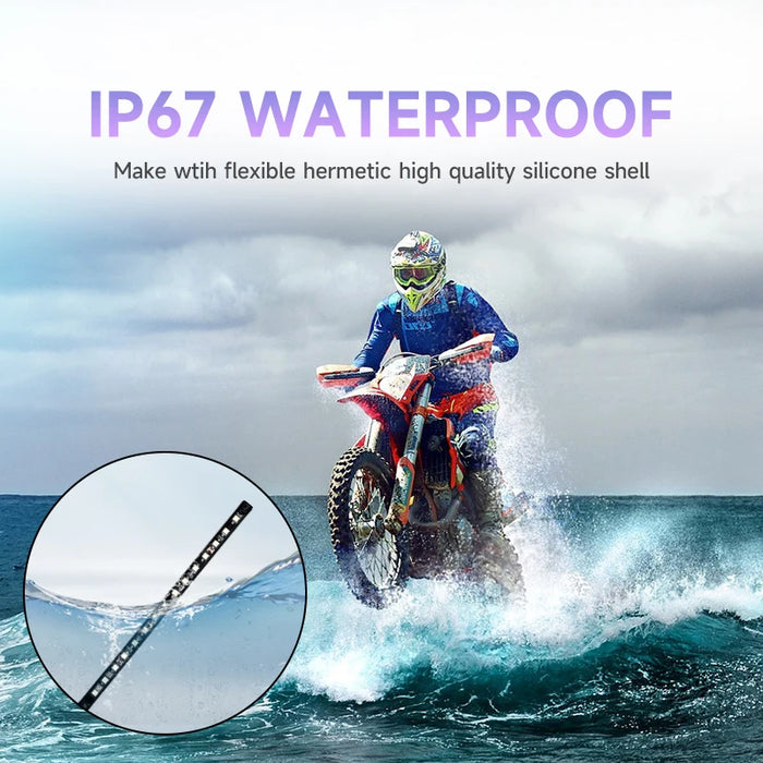 6Pcs Led Underbody Light For Car 12V Flexible Auto Decorative Atmosphere Lamp Drl