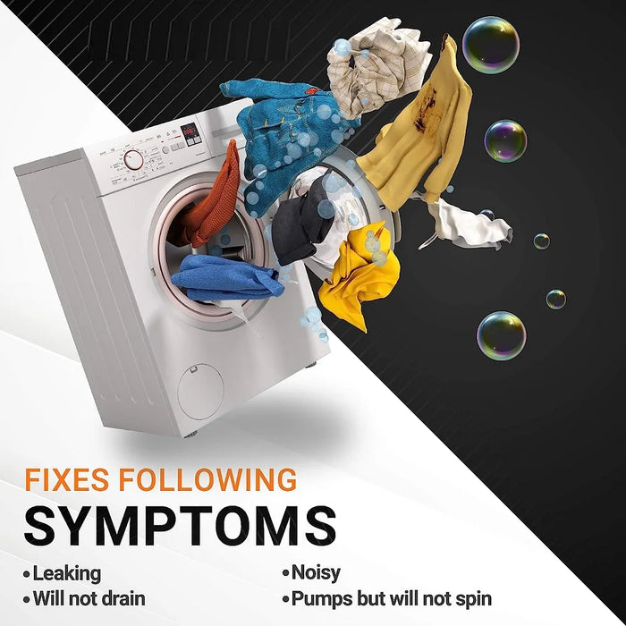 Washer Drain Pump With Pulley Replacement Part Compatible With Maytag Admiral Magic Chef Washers 35-6434 Wp35-6465 Wp35-6780