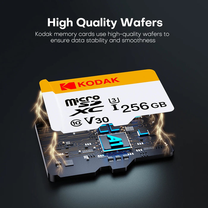 Kodak 256gb Micro Tf Memory Card 4k Full Hd High Speed Phone / Camera / Computer