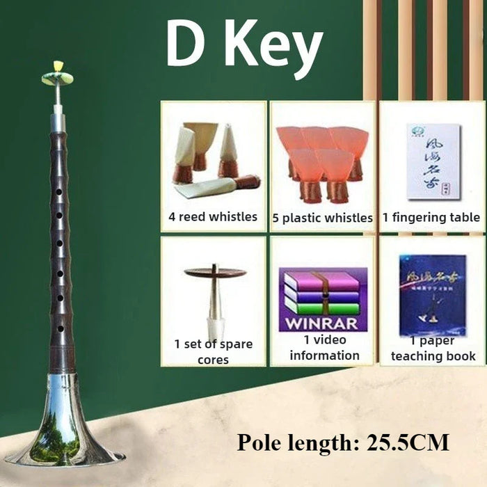 6 Hole Ebony Suona Traditional Wind Flute