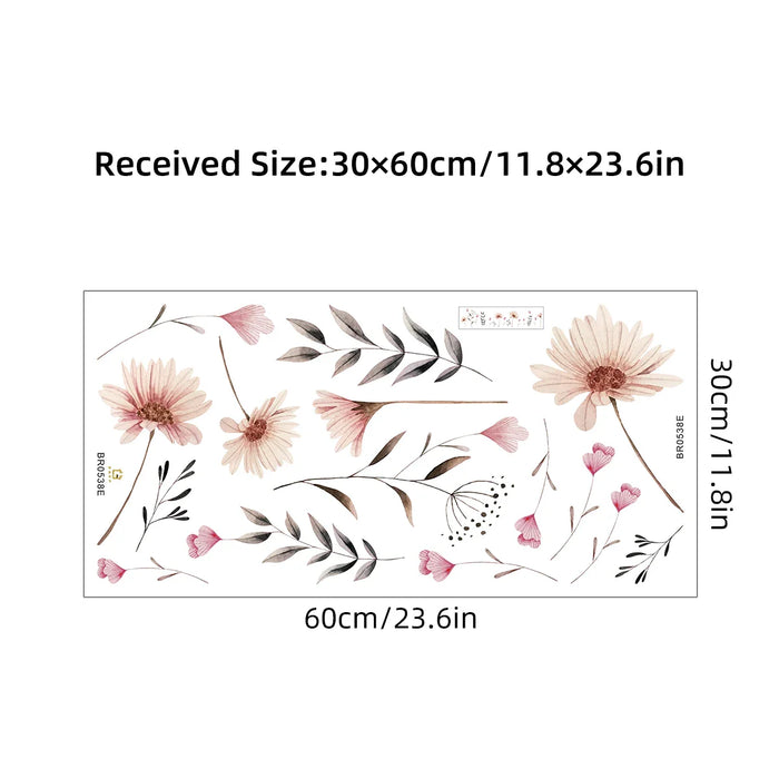 Boho Flower Wall Stickers For Kid S Room Decor
