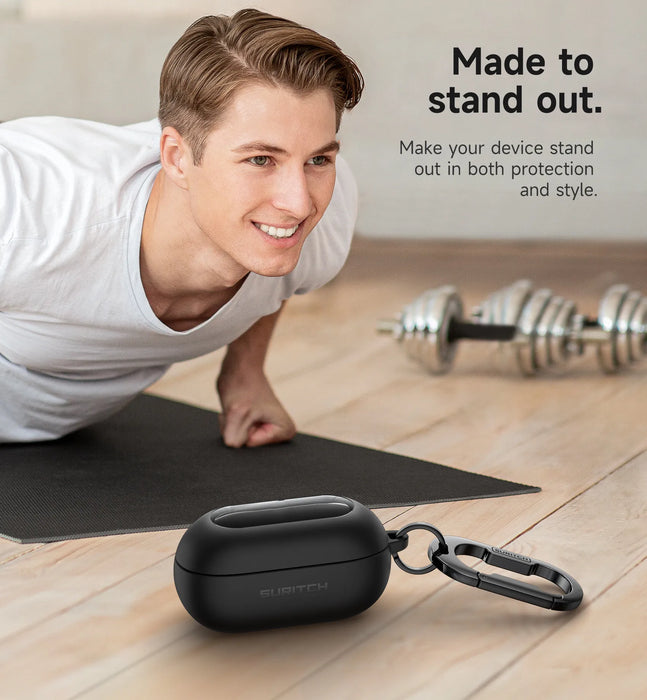 For Beats Solo Buds 2024 Magnetic Protective Case With Carabiner & Keyring