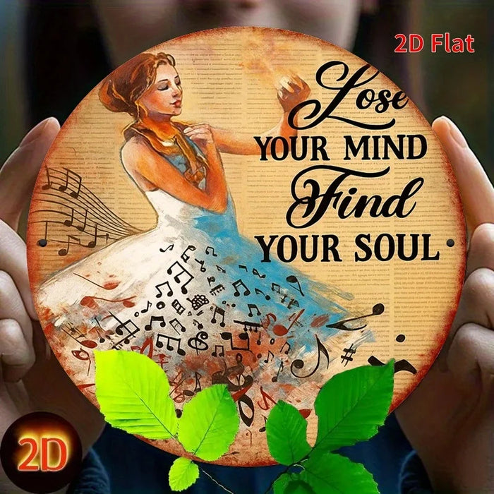 Retro Music-Themed 2D Flat Iron Sign For Bedroom Or Dining Room