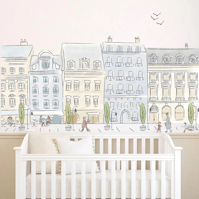 Cartoon City Street Wall Stickers For Home Decor