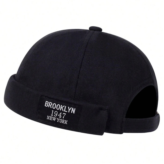 Brooklyn 1947 Ny Embroidered Landlord Cap Spring / Autumn Melon Skin Hat For Men