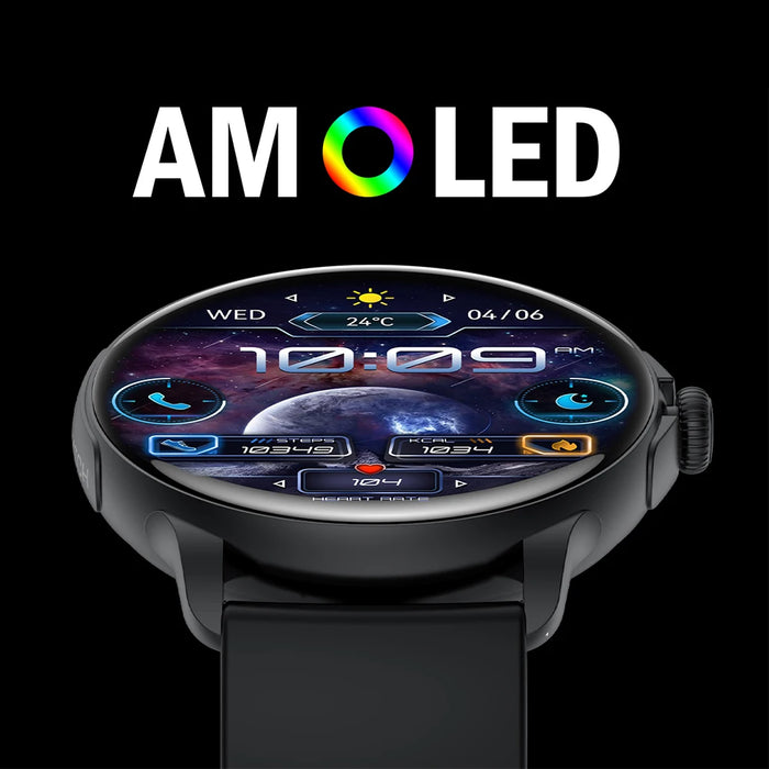 Unisex 1.43 Inch Amoled Smartwatch - 100 Sports Modes 7-Day Battery Bluetooth Call