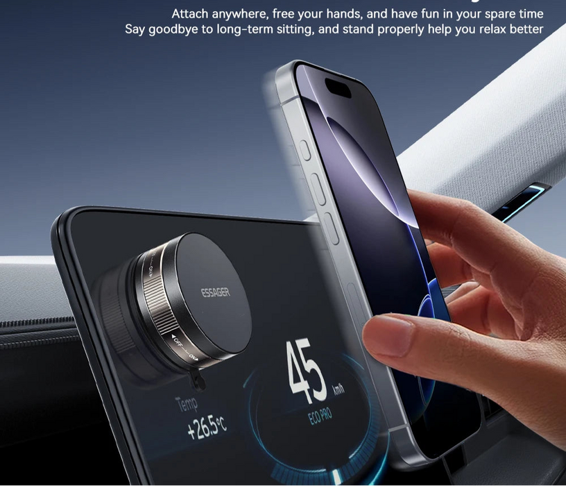 Magnetic Wall Holder Phone Stand 360°Rotation Magnetic Suction For Iphone 16 15 14 13 Pro Max For Kitchen Bathroom Glass