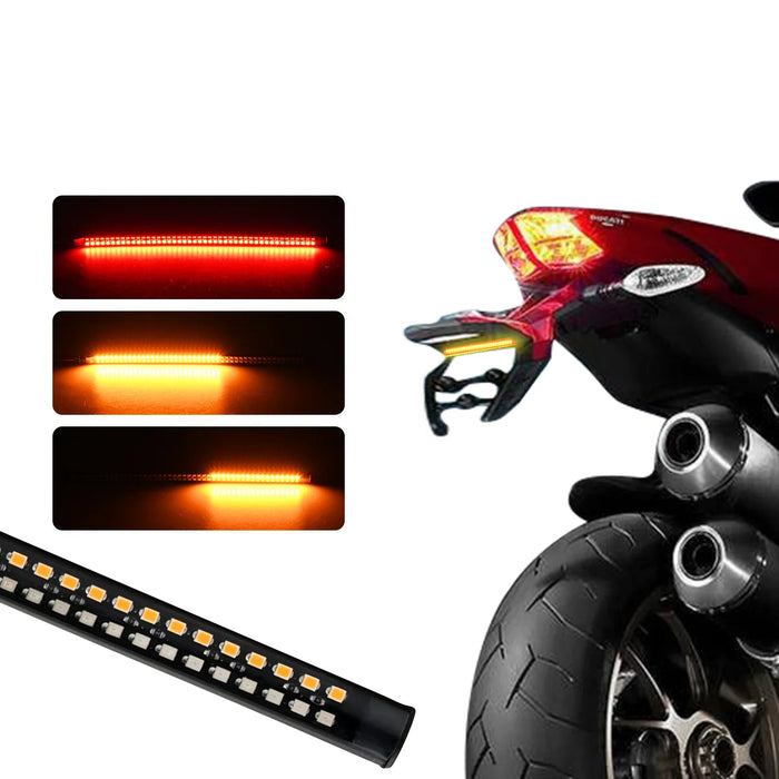 Universal Motorcycle Led Rear Turn Signal Brake Light Waterproof Dual Colour 12V