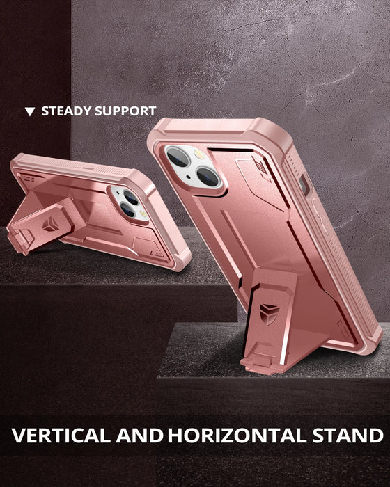 For Iphone 13 Mini Full Body Bumper Military Grade Armor Shockproof Shell Case Holder With Built-In Screen Protector