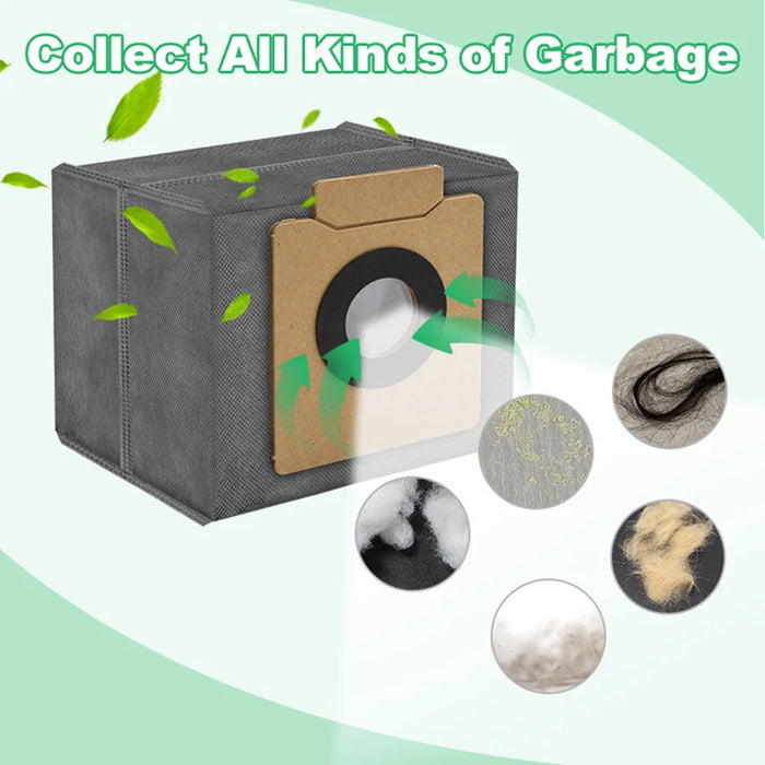 10 Pack Dust Bags For Eufy Clean X8 Pro / X10 Pro Omni Robot Vacuum Self-Empty Station Large Capacity Disposable Bag