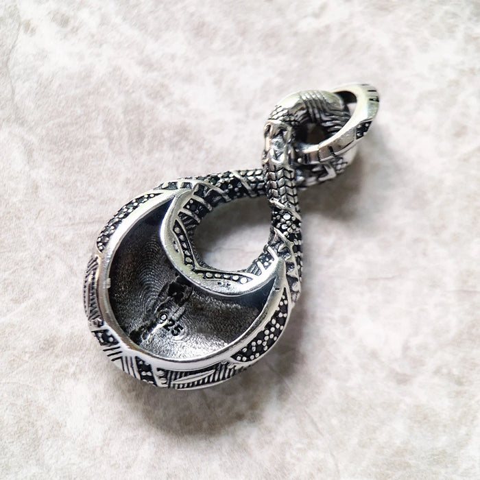 925 Sterling Silver Maori Endless Tattoos Pendant Ethnic Jewelry For Women & Men