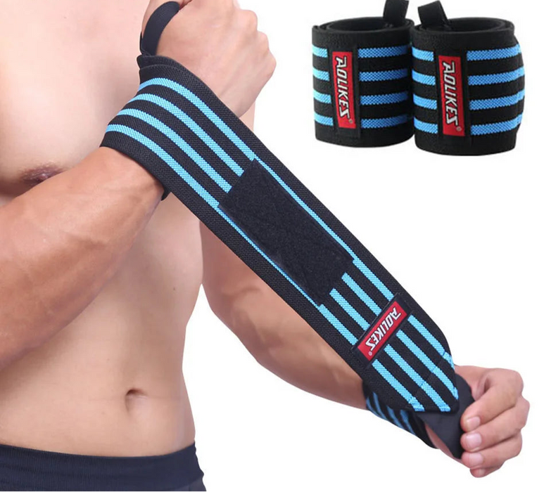 Pair of Weight Lifting Wrist Support Straps Gym Training Brace
