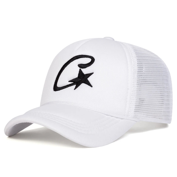 Unisex C Letter Pentagram Embroidery Baseball Cap Adjustable Sun Hat