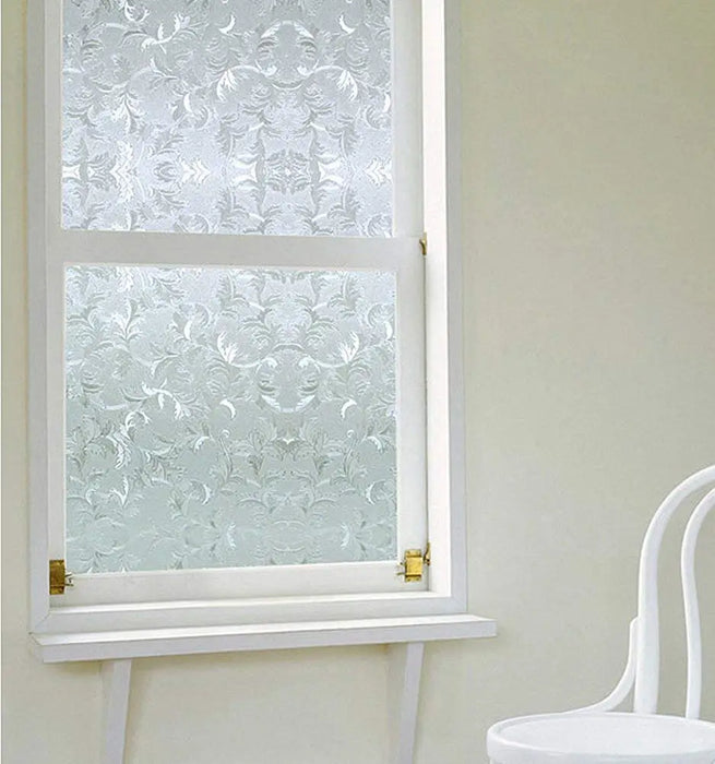 Decorative Window Film - Uv Blocking Static Cling Non-Adhesive - Pebble Design