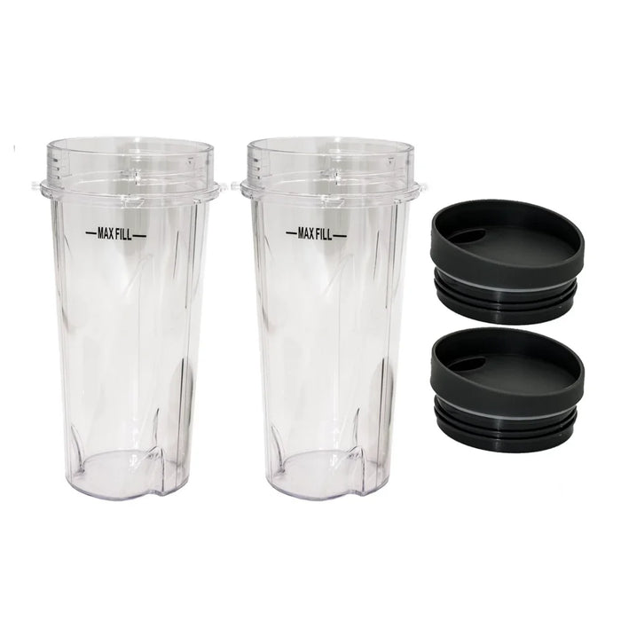 2 Pieces 16Oz Blender Cup With Lids For Nutri Ninja Pro Bl660 Bl663Co Bl740 Bl770 Bl770W Bl771 Bl773Co Bl780 Bl780Co