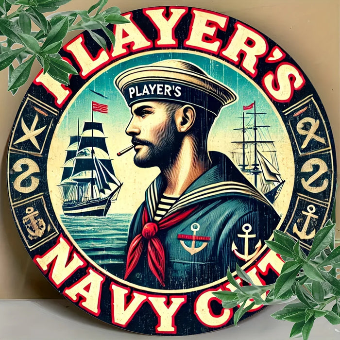 Rustic Nautical Anchor Metal Sign Man Cave Decor